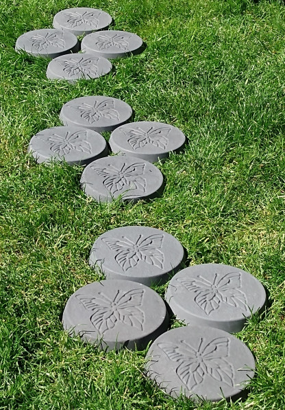 Butterfly Stepping Stones Charcoal Colour