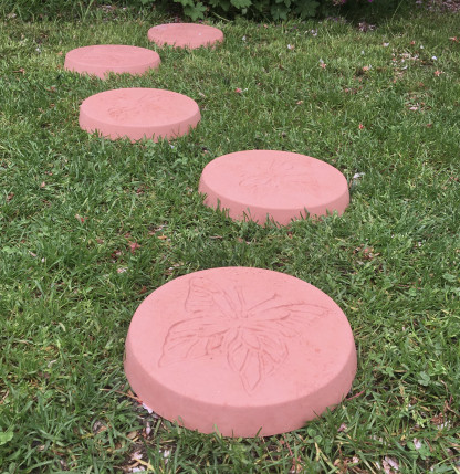 Butterfly Stepping Stones Terracotta Colour