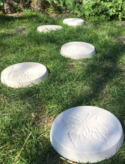 Butterfly Stepping Stones White Colour