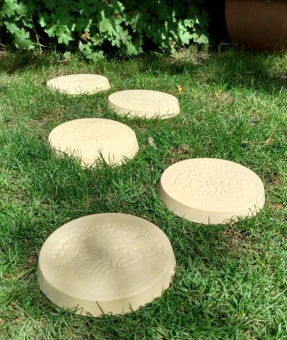 Hedgehog Stepping Stones in Buff Colour