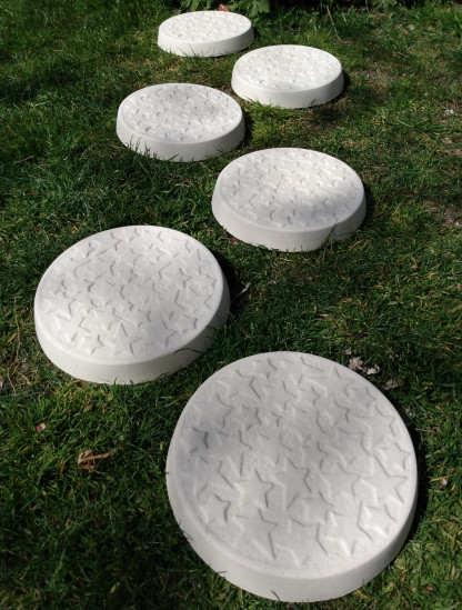 Star Stepping Stones in White Colour