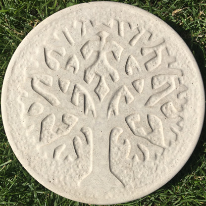 Tree Of Life Stepping Stone in White Colour