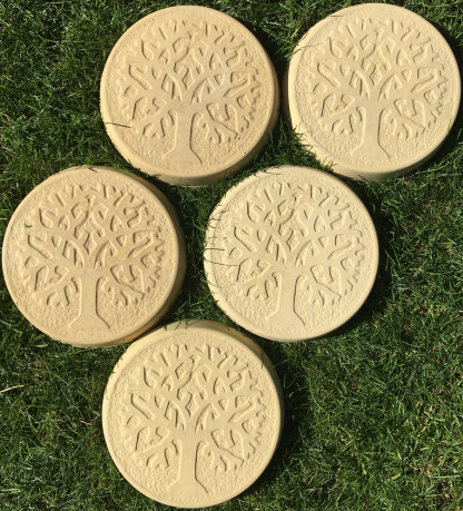 Tree Of Life Stepping Stones in Buff Colour