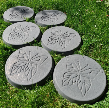 Butterfly Garden Stepping Stones Charcoal