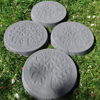 Tree of Life Garden Stepping Stones Charcoal