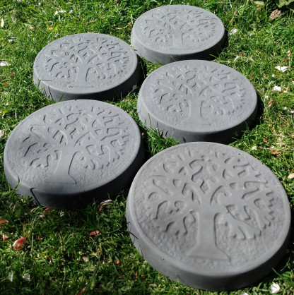 Tree of Life Garden Stepping Stones Charcoal