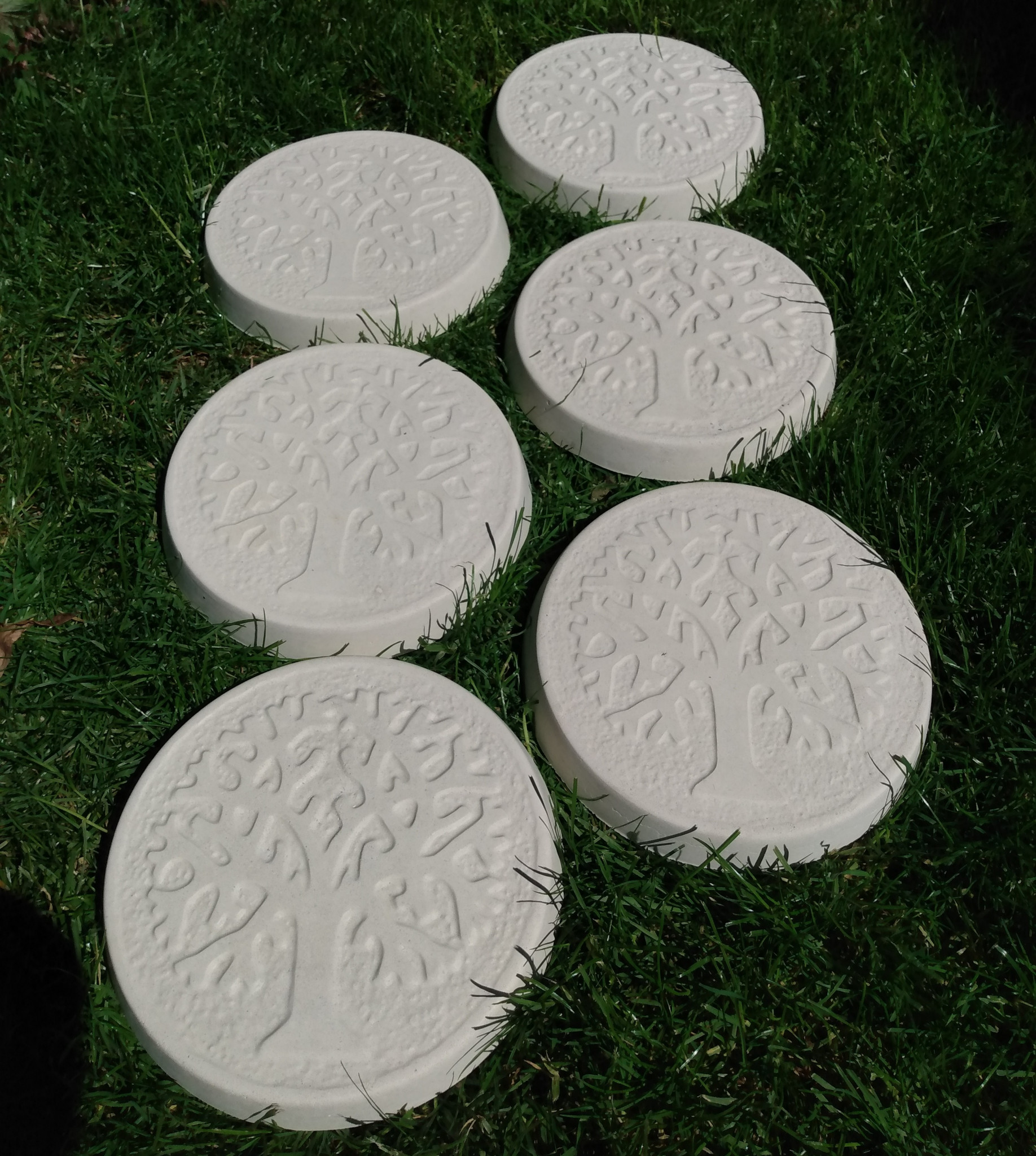 Tree Of Life Garden Stepping Stones White Pack of 5