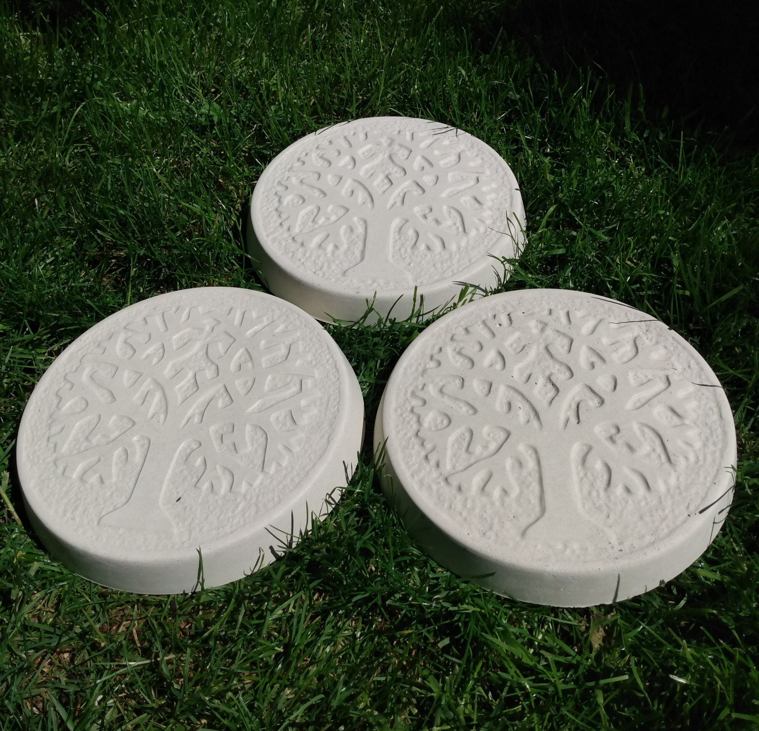 Tree Of Life Garden Stepping Stones White Pack of 5