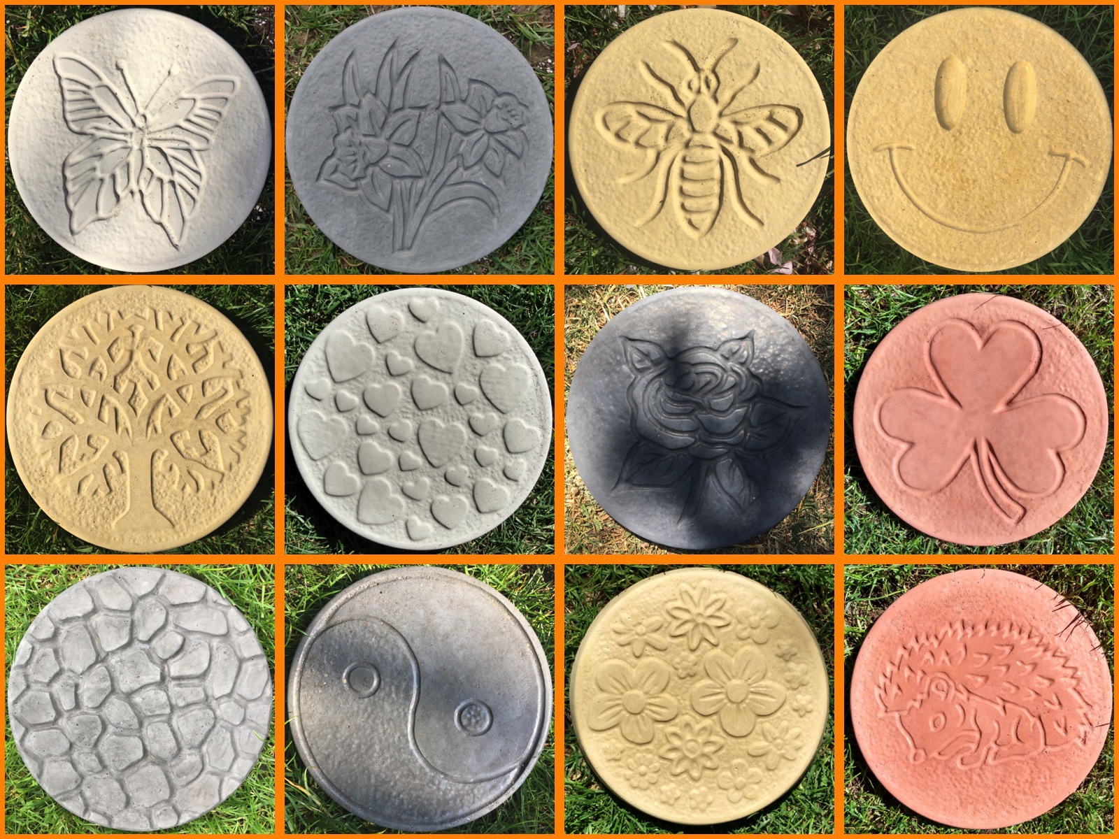 Decorative Garden Stepping Stones Custom Pack Sizes Available